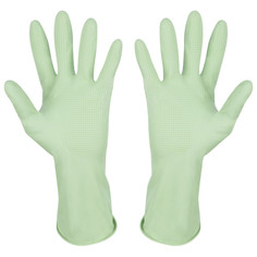 Перчатки многоразовые перчатки РЫЖИЙ КОТ латекс хлопковое напыление размер S