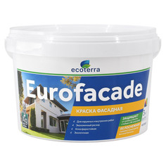 Краски и эмали фасадные краска латексная фасадная ECOTERRA Eurofacade 3кг белая, арт.ЭК000135300