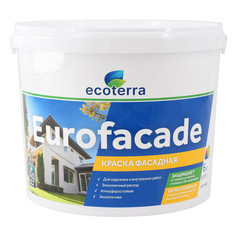 Краски и эмали фасадные краска латексная фасадная ECOTERRA Eurofacade 6кг белая, арт.ЭК000135301