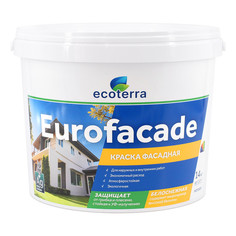 Краски и эмали фасадные краска латексная фасадная ECOTERRA Eurofacade 14кг белая, арт.ЭК000135302