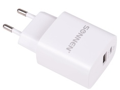 Зарядное устройство Sonnen USB+Type-C QC 3.0 White 455505
