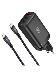 Зарядное устройство BQ 2xType-C + USB 65W + кабель Type-C 65W3A01