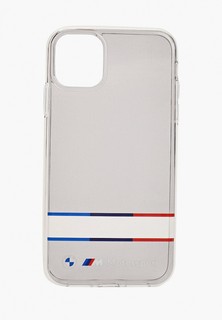 Чехол для iPhone BMW 11, Motorsport PC/TPU Tricolor Horizontal Transp/Black