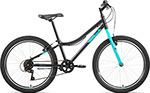 Велосипед Altair ALTAIR MTB HT 24 1.0 2022 рост 12 черный/голубой