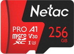 Карта памяти Netac P500 Extreme Pro 256ГБ microSDXC V30/A1 100MB/s NT02P500PRO-256G-S