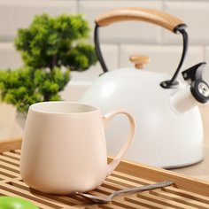 Кружка керамика, 450 мл, Сиенна, Daniks, HMA2-3, кремовая