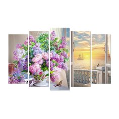 Картина модульная, 125х80 см, 5 модулей, V-2030