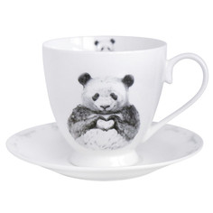 Чашки чашка с блюдцем QUINSBERRY Panda 440мл фарфор