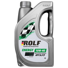 Масла для четырехтактных двигателей полусинтетические масло моторное ROLF Energy SAE 10W-40 API SL/CF 4л