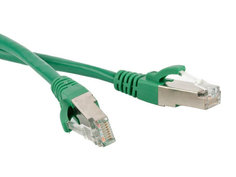 Сетевой кабель Hyperline F/UTP cat.5e 10m Green PC-LPM-STP-RJ45-RJ45-C5e-10M-LSZH-GN