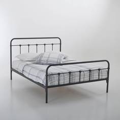 Кровать двуспальная с бортом asper (laredoute) черный 166x105x206 см.