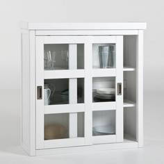 Шкаф для посуды с 2 раздвижными дверками inqaluit (laredoute) белый 100x105x35 см.