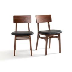 Комплект из 2 стульев larsen (laredoute) коричневый 47x80x51 см.