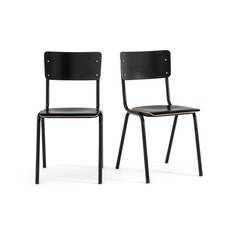 Комплект из 2 стульев hiba (laredoute) черный 45x81x48 см.