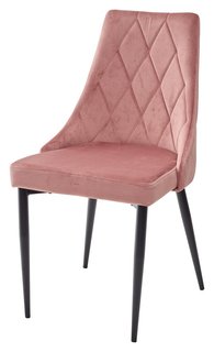 Стул NEPAL BLUVEL-52 PINK/ черный каркас, велюр Bravo