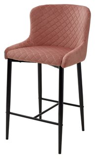 Полубарный стул ARTEMIS BLUVEL-52 PINK (H=65cm), велюр Bravo