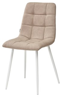 Стул CHILLI RU-09 серо-бежевый винтаж, PU/ белый каркас Bravo