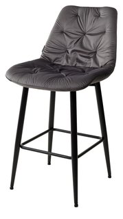 Полубарный стул YAM G062-40 серый, велюр (H=65cm) Bravo