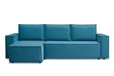 Диван угловой универсальный Лофт голубой Bravo
