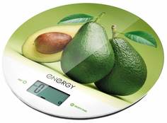 Весы кухонные электронные Energy EN-403 (авокадо) круглые