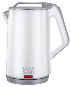 Чайник электрический Homestar HS-1036 (1,8 л) белый, двойной корпус