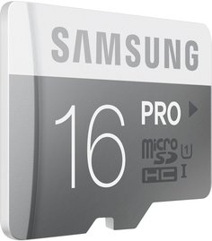 Карта памяти Samsung PRO microSDHC 16Gb Class10 UHS-I (U1) + SD Adapter (MB-MG16DA;RU)