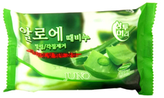 Мыло с отшелушивающим эффектом с алоэ Juno Aloe Peeling Soap, 150гр