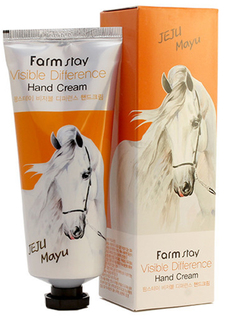 Крем для рук с лошадиным маслом FarmStay Visible Difference Hand Cream Jeju Mayu, 100гр