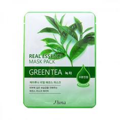 Тканевая маска с зеленым чаем JLuna Real Essence Mask Pack Green Te, 25мл Juno