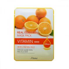 Тканевая маска с витаминами JLuna Real Essence Mask Pack Vitamin, 25мл Juno