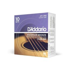 Струны для акустической гитары DAddario EJ26 -10P