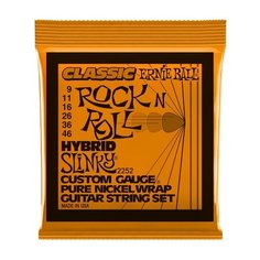 Струны для электрогитары Ernie Ball 2252 Classic Rock n Roll Pure Nickel Slinky Hybrid 9-46