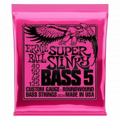 Струны для 5 струнной бас-гитары Ernie Ball 2824 Nickel Wound Slinky Super 40-125
