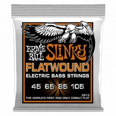 Струны для бас-гитары Ernie Ball 2813 Flatwound Slinky Hybrid 45-105