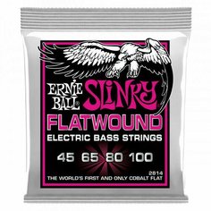 Струны для бас-гитары Ernie Ball 2814 Flatwound Slinky Super 45-100