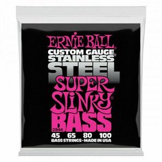 Струны для бас-гитары Ernie Ball 2844 Stainless Steel Slinky Super 45-100