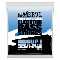 Струны для бас-гитары Ernie Ball 2802 Flatwound 55-110