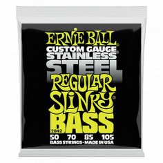 Струны для бас-гитары Ernie Ball 2842 Stainless Steel Slinky Regular 50-105