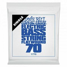 Струна одиночная для бас-гитары Ernie Ball 1770 Flatwound 70