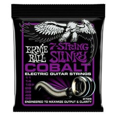 Струны для 7 струнной электрогитары Ernie Ball 2729 Cobalt Slinky Power 11-58