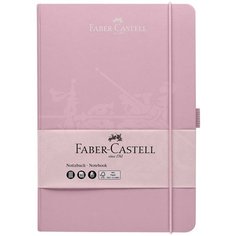 Бизнес-блокнот Faber-Castell, 194 листа, матовая ламинация, тиснение ВД-лаком, A5, дымчато-розовый