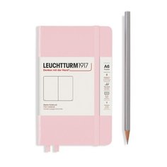 Записная книжка Leuchtturm A6, в точку, розовая, 187 страниц, твердая обложка