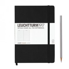 Блокнот Medium, 125 листов, в линейку, черный Leuchtturm 1917