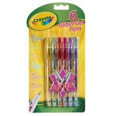 Набор гелевых ручек с блестками Crayola, 6 штук