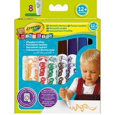 Набор цветных смывающихся фломастеров для малышей Crayola, 8 штук