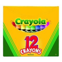 Набор разноцветных восковых мелков Crayola, 12 штук