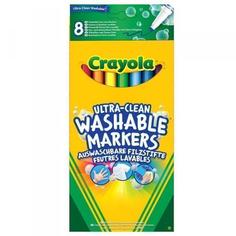Набор тонких смываемых фломастеров Crayola Супер чисто, 8 штук