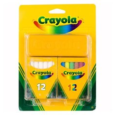Набор белых и цветных мелков Crayola, 24 штуки