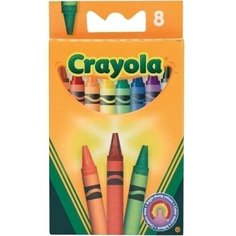 Набор разноцветных стандартных восковых мелков Crayola, 8 штук