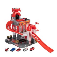 Игровой набор HTI Teamsterz Пожарная парковка 3 уровня с 5 машинками